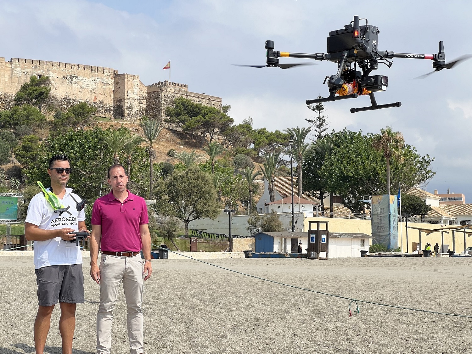 El Servicio de Aerovigilancia de las Playas de Fuengirola por Drones realizo mas de 1.800 misiones de vuelo hasta el 15 de julio Fuengirola