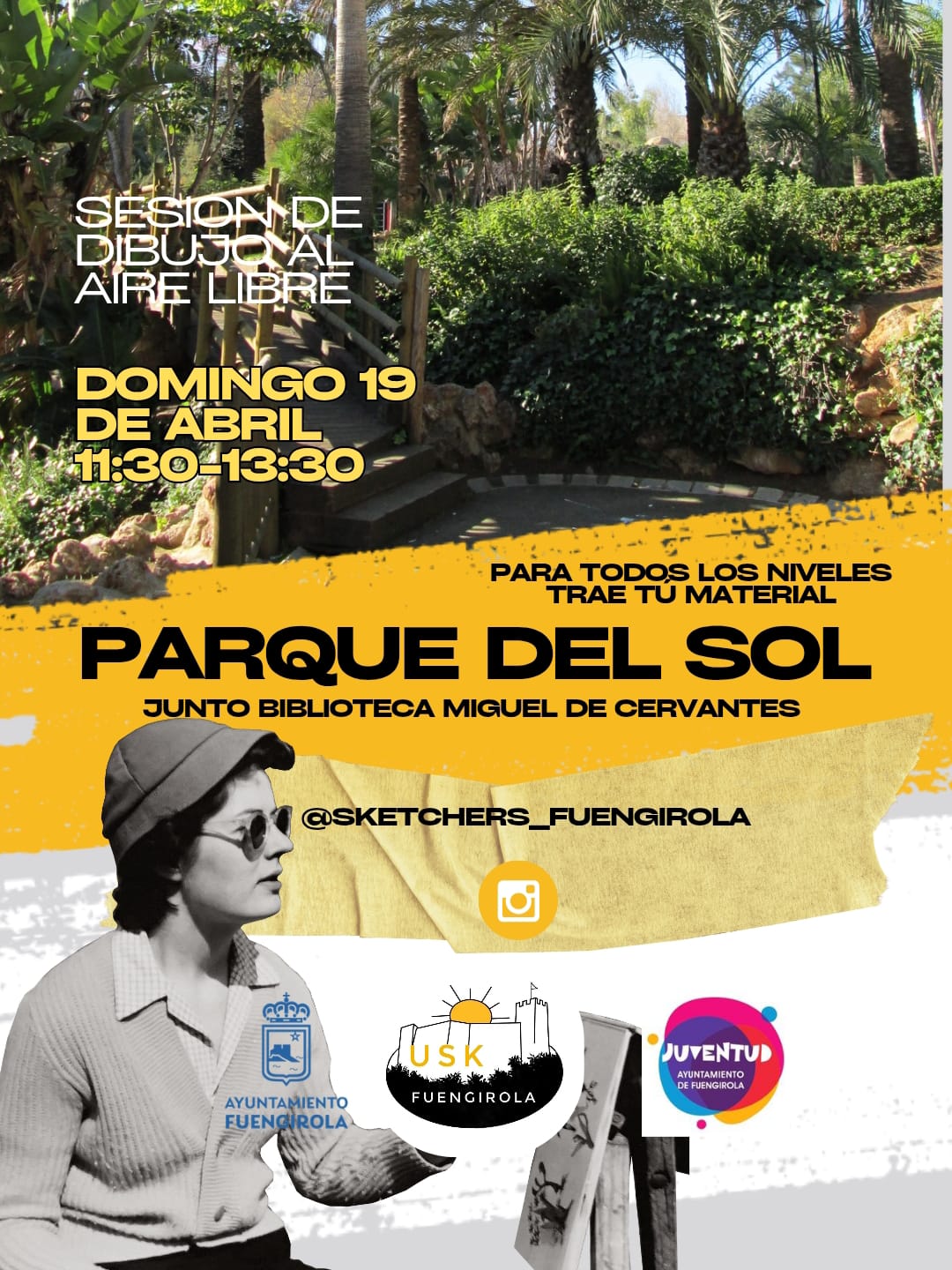 El Parque del Sol de Fuengirola será este domingo escenario de una nueva sesión de dibujo al aire libre 2 Parque del Sol