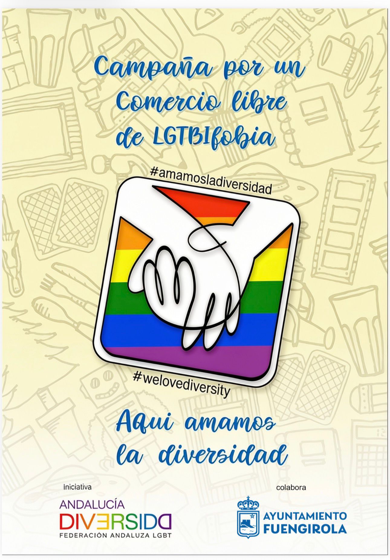 El Ayuntamiento de Fuengirola impulsa la campaña ‘Comercio Libre de LGTBIfobia’ para promover espacios seguros e inclusivos 2 Cartel campa%C3%B1a LGTBIfobia